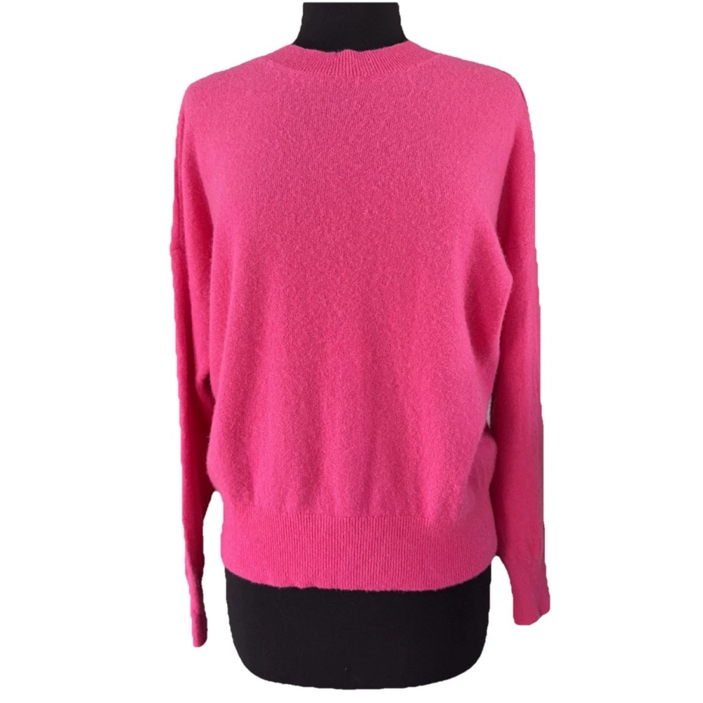 Madewell Responsible Cashmere Oversized Pink Crewneck Sweater Size Small